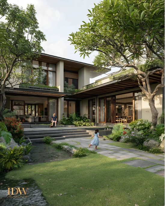 Modern house with garden